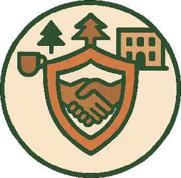 Illustration reinforcing Community Skills Tracker safety guidelines